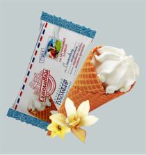 Дизайн упаковки мороженого "Счасливки" в вафельном рожке
